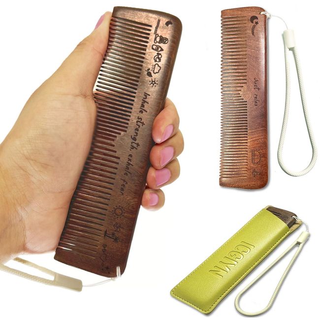 Birthing Comb For Labor Pain，Natural Relief of Pregnancy Contraction, Labor Pain, Engraved with Cute Designs, Wood Comb For Labor Gifts For Women