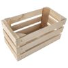 Small Rectangular Wooden Display Crate | 23.5 x 12 x 12 cm | Presentation Storage Box | Plain Unpainted & Untreated Pine for Craft