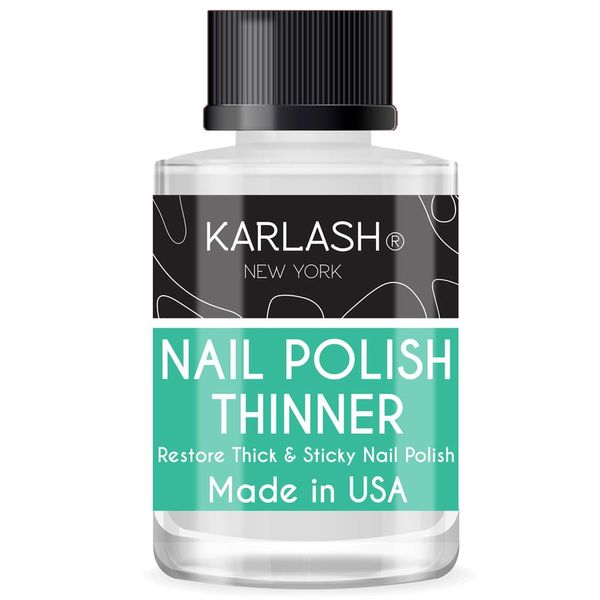 Karlash Professional Nail Polish Thinner 0.5 oz - Restore thick and sticky nail polish (1 Piece)