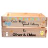 Easter Crate Personalised Wooden Easter Crate Easter Egg Treat Box Easter Bunny Basket Hamper Egg Hunt Box Easter Gift