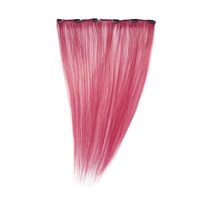 American Dream Clip in Extension Human Hair Number V88, Fuschia Pink, 18-Inch