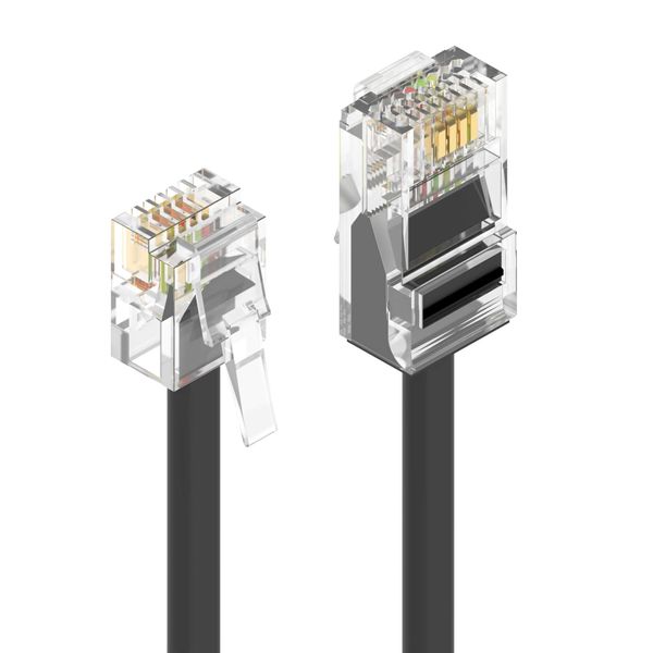 Ancable RJ11 to RJ45 Telephone Cable 3M, Ethernet Modem Data Telephone ASDL Patch Lead Broadband High Speed Internet Plugs Cable Compatible with Router, Modem,Landline Wire Black