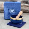 DharmaObjects Tibetan Third Eye Chakra Premium Palm Size Singing Bowl Gift Box Set