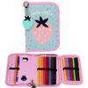 Strawberry Single Flap Pencil Case with Equipment, with Keychain