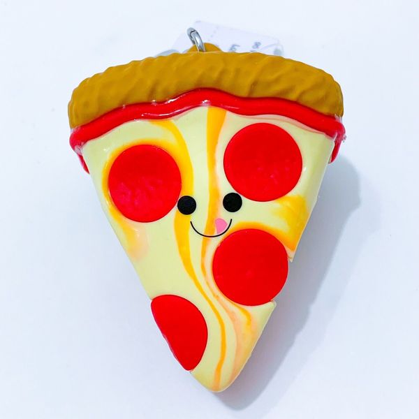 1x Bath & Body Works SMILEY PEPPERONI PIZZA SLICE PocketBac Holder Keychain NEW