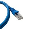 Cablix S/FTP Cat 6A Shielded Patch Cord with Boot, 3ft, Blue – High-Performance Ethernet Cable for Secure Networking (5 Pack, Blue, 7 ft)