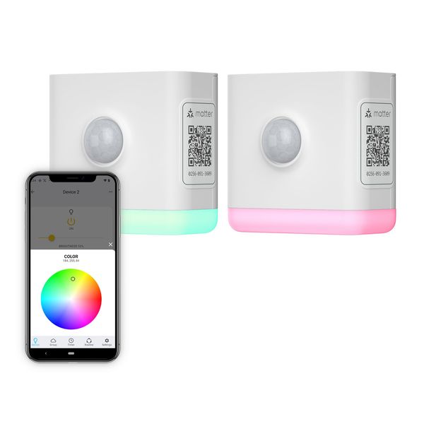 THIRDREALITY Smart Color Night Light 2 Pack, Matter Over WiFi, 3-1 Multi-Functionality, Work with SmartThings, Google Home, Apple Home, Alexa