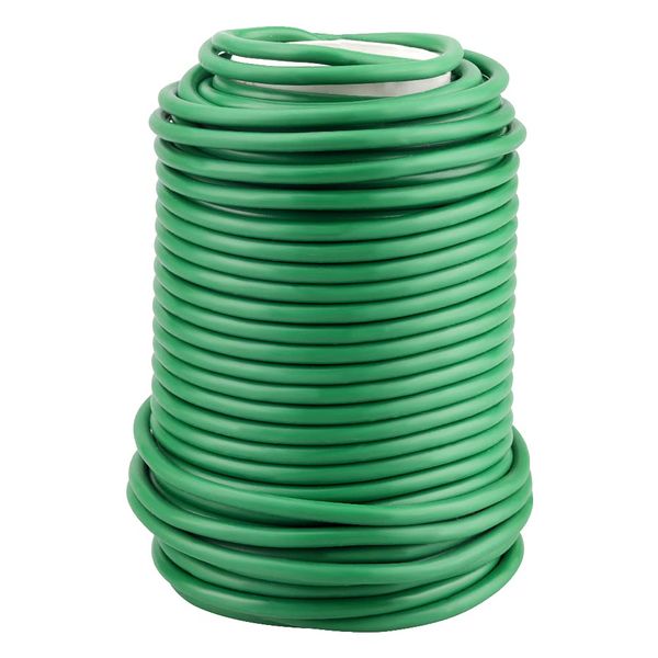 KINGLAKE 20m 3.5MM Green Garden Soft Tie, Garden Flexible Wire Tie Plant Twist Tie Plastic Coated Wire