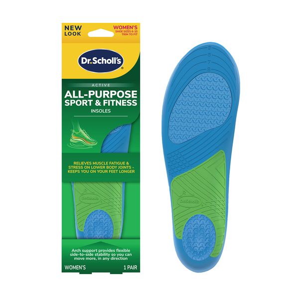 Dr. Scholl's Sport & Fitness All-Purpose Comfort Insoles, Women's, 1 Pair, Trim to Fit Inserts