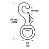 JCS No.4, 3-9/16inch Stainless Steel Bolt Snap