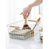Wire Baskets with Handles Wire Storage Organizer Baskets for Kitchen 4 Set White