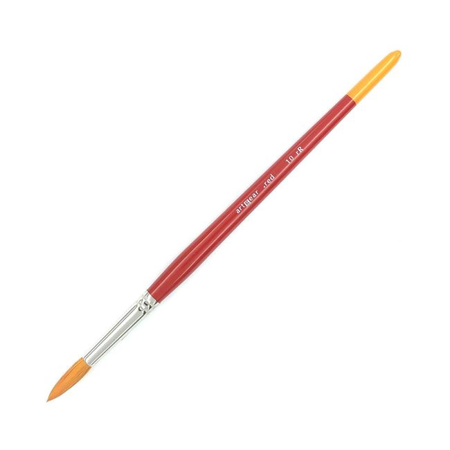 artgear Acrylic Painting Brush, Watercolor Brush (Red) (rR, Round Brush, No. 10)