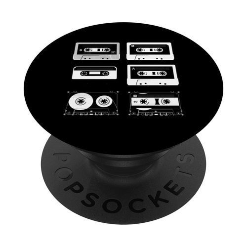 Cassette Tapes Audio Mixtapes 1980s Music Radio DJ PopSockets Adhesive PopGrip