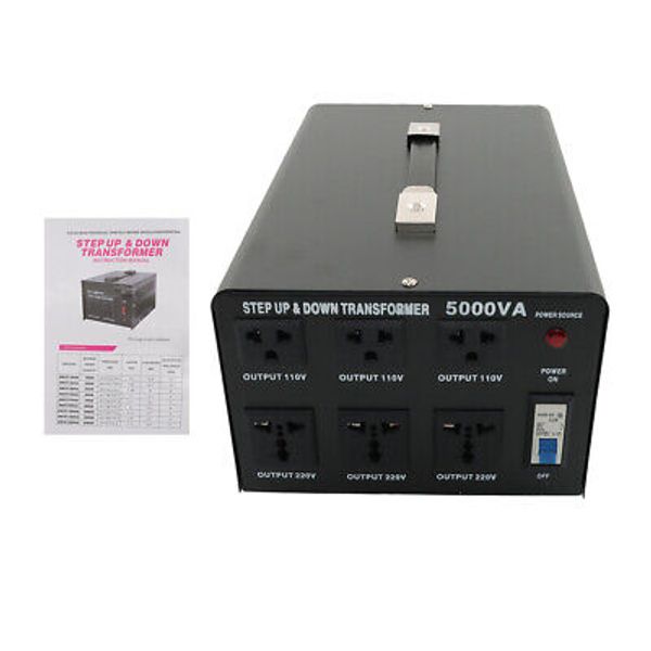 LABLT 5000W 110-120V To/From 220-240V Voltage Converter Transformer Step Up/Down