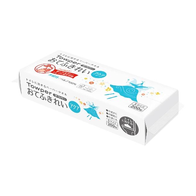 Cresia Tauper Japanese Paper Wipes, Aqua, S