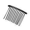 VOCOSTE Non-Slip Hair Side Comb Accessories Metal Black Hair Side Comb Retaining Hair Clips 5cm 12pcs