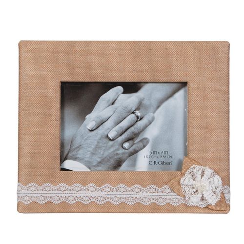 C.R. Gibson Tabletop Photo Frame, 5 by 7-Inch, Moments
