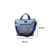Elevanty Waterproof Beach Bag with Zipper, Adjustable Shoulder Bag for Beach, blue