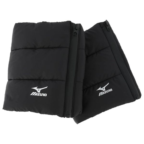 Mizuno 1 Pair Set, 3-Way Leg Warmers, Padding, Printed Logo, Black (Renewed)