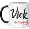 JUNIWORDS Tasse, Vick, die Wundervolle, Schwarz (5307754)