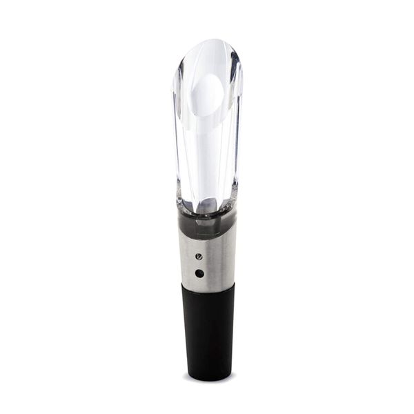 Rabbit W6127 Wine Aerator and Pourer, 1.1 x 1.1 x 5.2 inches, Clear/Stainless Steel