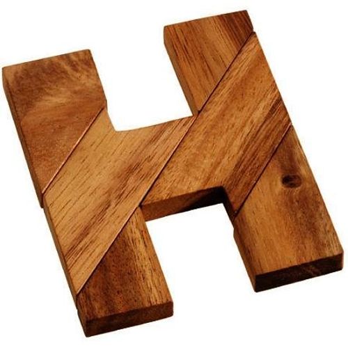 H Puzzle Wooden Brain Teaser