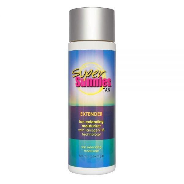 Super Sunnies Tan Extender Moisturizer Lotion with Tanogen HB Arlo for indoor tanning beds and sunless tanning.