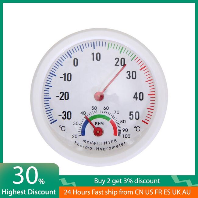 Hygrometer Laboratory Measure Tool ABS casing Thermometer Temperature  Humidity Meter High Precision for Home with High Precision Pointer