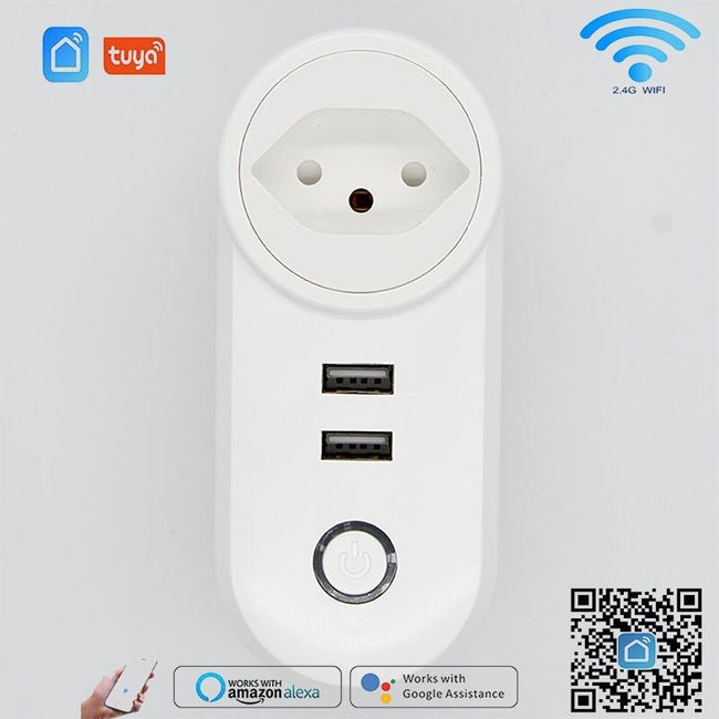 WiFi Outdoor Smart Plug 250V, 2 Independently Control Sockets