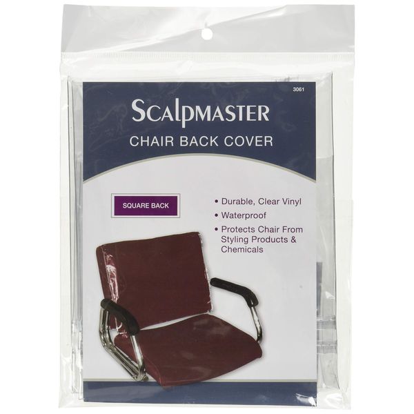 Scalpmaster Square Chair Back Cover, Transparent Vinyl (3061)