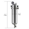 Front-loading Water Filter Stainless Steel Housing 40um Screen  1/2"Drain Outlet