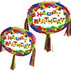 Happy Birthday Blocks Pinata with stick and blindfold