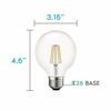 Luxrite G25 LED Edison Globe Bulb Dimmable 2700K 550lm E26 Base (6-Pack)