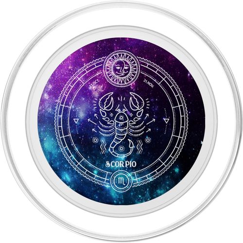 Scorpio Zodiac Sign Birthday Horoscope Space Star Galaxy Art PopSockets PopGrip: Swappable Grip for Phones & Tablets PopSockets PopGrip for MagSafe