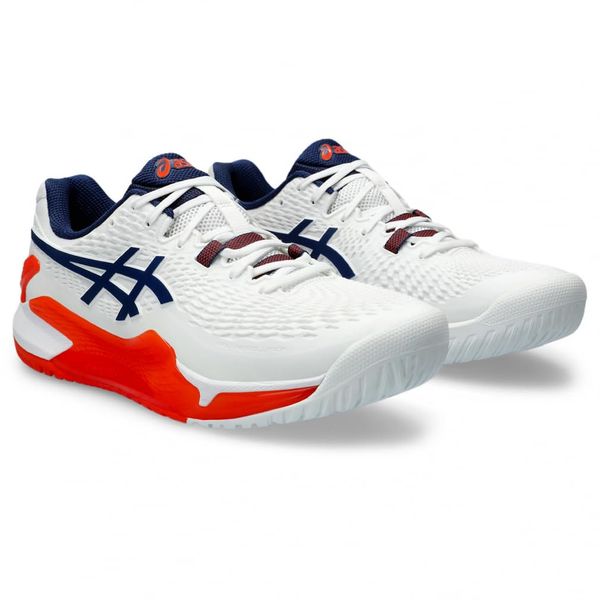 Asics GEL-RESOLUTION 9 Men's Tennis Shoes, 102 (white/blue expand)