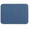 Nautical Navy Stripes Dish Drying Mat for Kitchen, Absorbent Microfiber Drying Pad Dish Mat, 24" X 18"