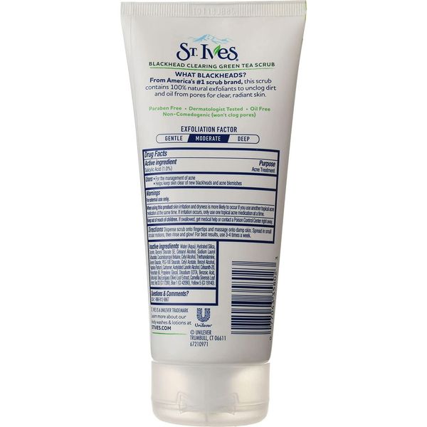 St. Ives Blackhead Clearing Face Scrub Green Tea 6 oz(Pack of 2)