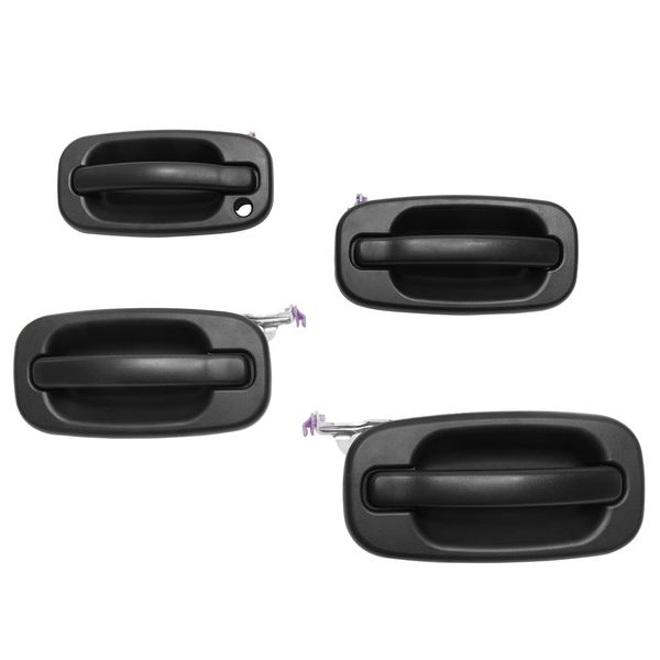 Exterior Door Handles Set, Compatible with 1999-2007 Chevy Silverado Suburban Tahoe Avalanche, GMC Sierra Yukon, Cadillac Escalade, Front Rear Left Driver & Right Passenger,15034985 15721572 GM1520105