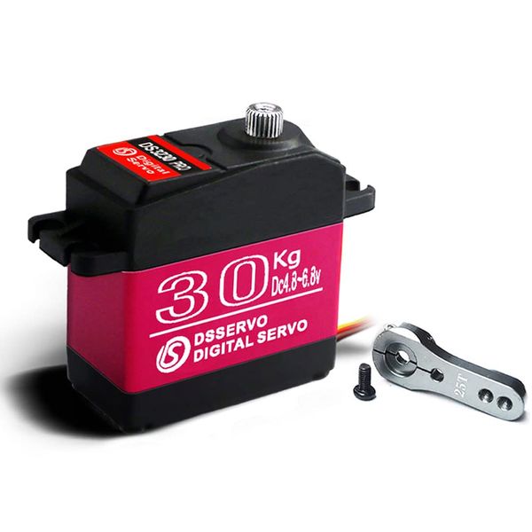 30kg Digitaler Servomotor Hohes Drehmoment Edelstahlgetriebe Servo Wasserdicht für 1/8 1/10 1/12 Scale RC Cars