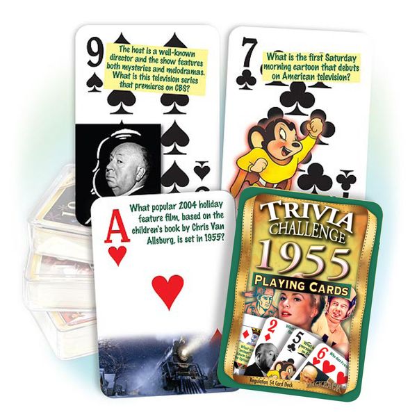 Flickback 1955 Trivia Playing Cards: 65th Birthday