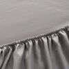 Good Nite Fitted Sheet Bed Sheets Single Double King Size 25CM Extra Deep Pocket Soft and Breathable Machine Washable Fitted Bedding Sheets (Gray, Single)