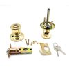 [2-PACK] Keyed Alike Entry Door Knob Lock Set, Polished Brass With 4 Keys