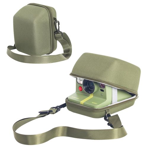 CAIYOULE Camera Case for Polaroid Now 3rd, OneStep, OneStep+, Onestep 2, Now, Now+Gen 2, Flip Instant Film Camera, Protective Hard Shell Camera Crossbody Bag with Adjustable Strap, Green (No Camera)