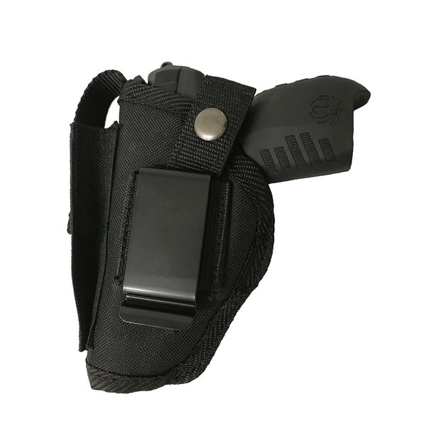 Gun Holster fits Remington R51 Black Nylon Ambidextrous Use Left or Right Hand Has Built in Magazine Holder Adjustable Retention StrapGun Slinger Holster