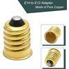 E14 To E12 Lamp Adapter 10 Pack Pure Copper Light Socket Converter For Led Bulbs