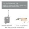 J K MIC-J 069 Earhook Headworn Headset Unidirectional Microphone Compatible with Sennheiser Wireless Microphone System - 1/8" TRS Locking Screw Plug