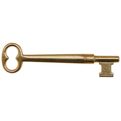 Van Dyke's Restorers Classic Functional Skeleton Key for House Door Locks (1 Key), Polished Brass