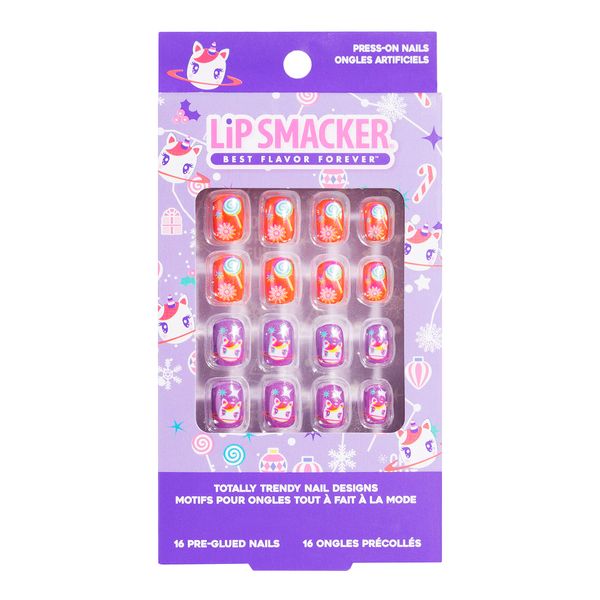 Lip Smacker Unicorn Holiday Press On Nails Stocking Christmas Gifts For Girls Kids