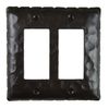 Rustic Rancho Wrought Iron Double Decora Switch Plate Cover EPH45 (Bronze)
