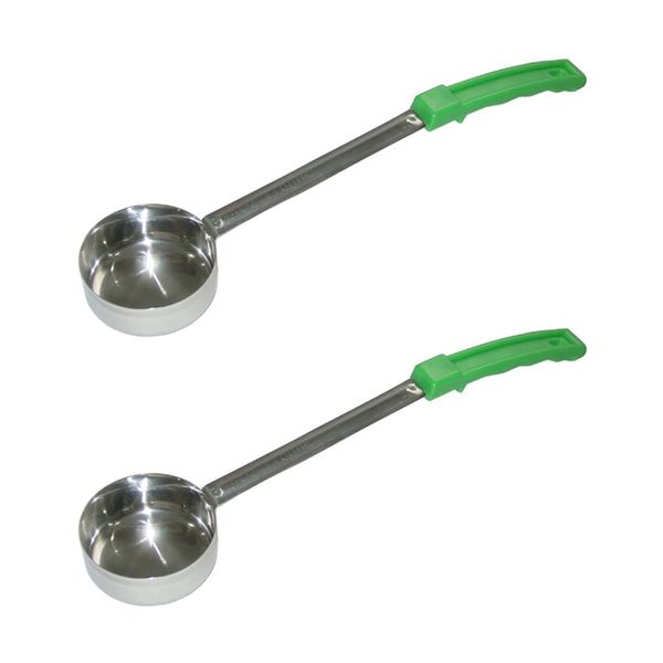 2 or4 Ounce Solid Stainless Steel Portion Control Ladle Spoon for Pizza Sauce Serving Spoons Portion Ladle 2 pcs (4 Ounce)